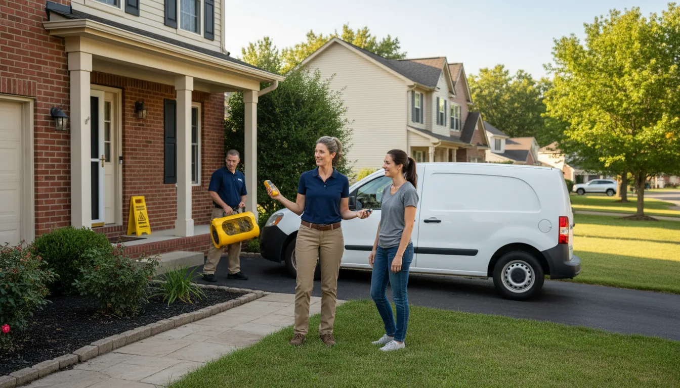 Residential water damage restoration in Westfield, IL